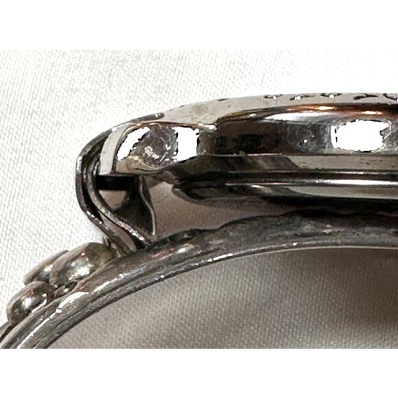 NAVAJO Sterling Silver Watch Bracelet Marked Native by Daniel Wood Heavy - Picture 12 of 12